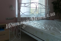 Белая двуспальная кровать 160x200 018 Белая двуспальная кровать 160x200 018