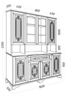 Буфет Купец-М4, массив дерева 160х220х50/35 ДСС Буфет Купец-М4, массив дерева 160х220х50/35 ДСС
