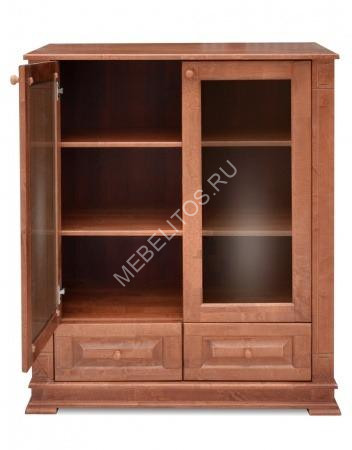 Комод книжный "Верди М2", массив дерева 100х120х45, ДСС