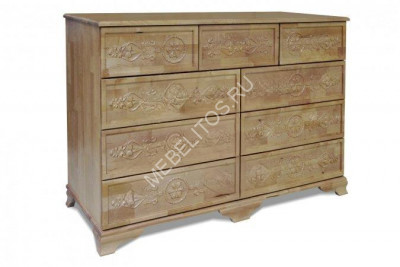 Комод Каталина М9, массив дерева 130х90х45 ДСС