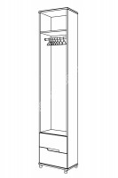 Шкаф Санта - 1 одностворчатый, массив дерева 50x220x54 ДСС Шкаф Санта - 1 одностворчатый, массив дерева 50x220x54 ДСС