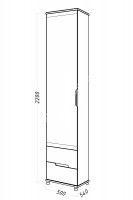 Шкаф Санта - 1 одностворчатый, массив дерева 50x220x54 ДСС Шкаф Санта - 1 одностворчатый, массив дерева 50x220x54 ДСС