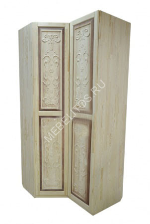 Шкаф угловой Рима М1, массив дерева 80х130х220х54 ДСС