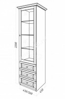 Шкаф - пенал Алиса, массив дерева 45х220х45 ДСС Шкаф - пенал Алиса, массив дерева 45х220х45 ДСС