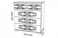 Комод Вега М, массив дерева 90х90х45 ДСС Комод Вега М, массив дерева 90х90х45 ДСС
