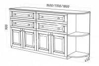 Комод Миранда М, массив дерева 160х90х45 ДСС