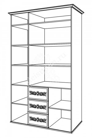Шкаф книжный Амина-М ДСС 120*220*45