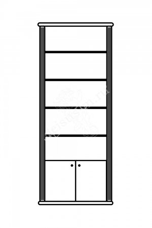Шкаф Монро-М книжный ДСС 90*220*45 Шкаф Монро-М книжный ДСС 90*220*45