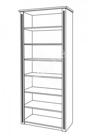 Шкаф Монро-М книжный, массив дерева 110х220х45 ДСС