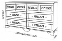 Комод Мономах Квадро М, массив дерева 140х90х45 ДСС