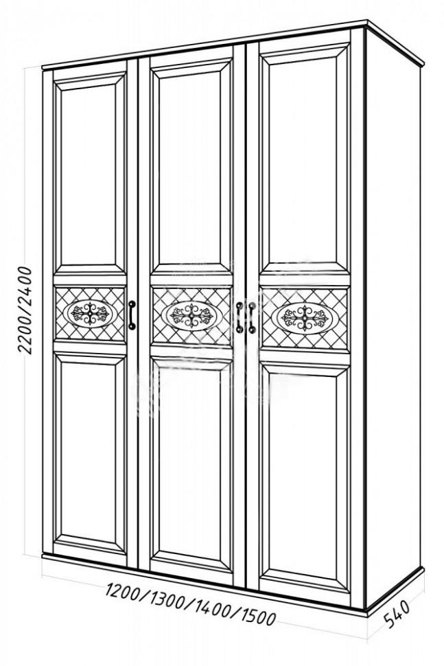 Шкаф Каприз-М, массив дерева 120х220х54 ДСС Шкаф Каприз-М, массив дерева 120х220х54 ДСС