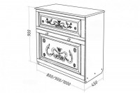 Комод Кузя М, массив дерева 80х90х45 ДСС Комод Кузя М, массив дерева 80х90х45 ДСС