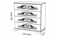Комод Антуан М, массив дерева 100х90х45 ДСС
