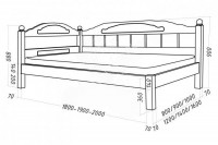 Кровать "Лиза", массив дерева 120х200, ДСС