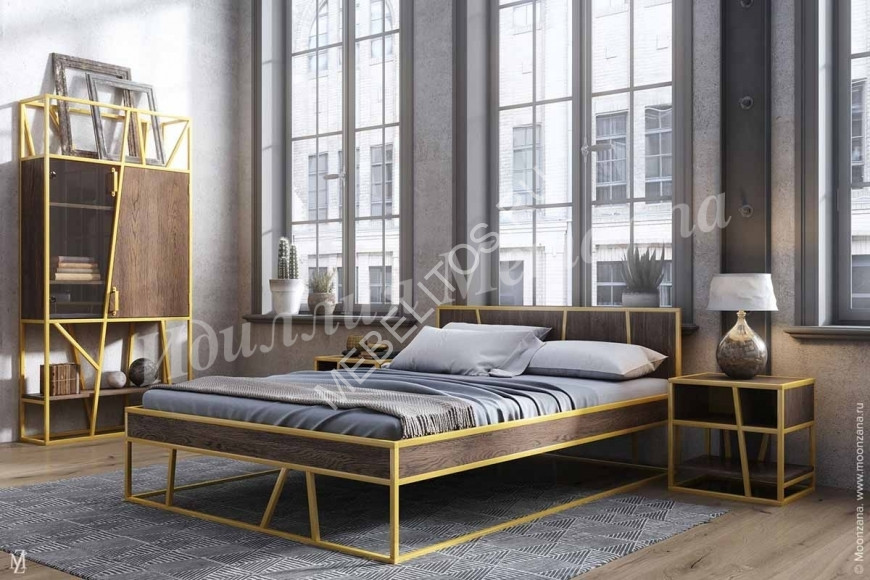 Стильная кованая кровать LOFT L-047
