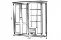 Прихожая Верди-М 2 без зеркала, массив дерева 200х210х54 ДСС