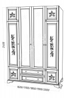 Шкаф Роза резной, массив дерева 160х240х54 ДСС Шкаф Роза резной, массив дерева 160х240х54 ДСС
