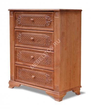 Комод Купец М с 4 ящиками, массив дерева 75х90х45 ДСС