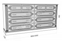 Комод Купец М10, массив дерева 180х90х45 ДСС