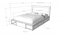 Кровать лофт Аннора 21 + 2 ящика с изголовьем (1600-2000) Кровать лофт Аннора 21 + 2 ящика с изголовьем (1600-2000)