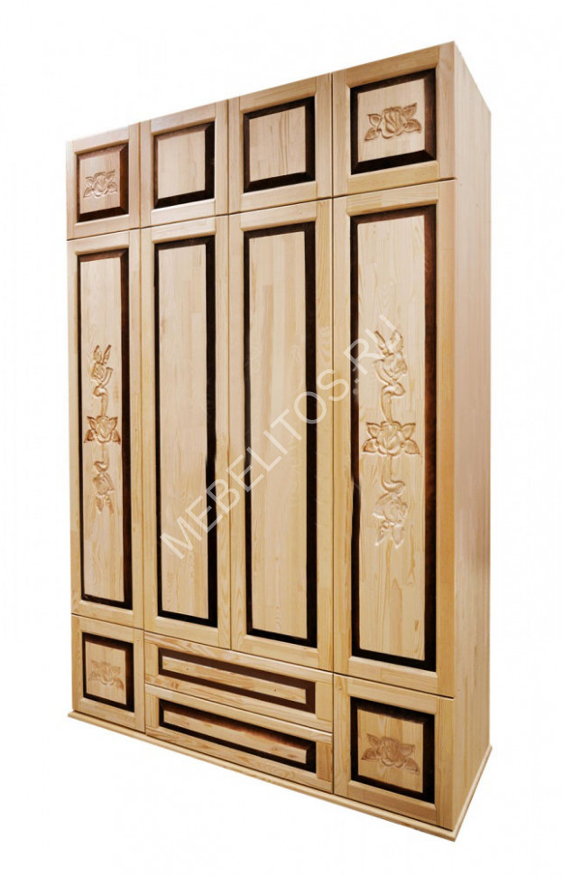 Шкаф Роза, массив дерева 190х220х54 ДСС