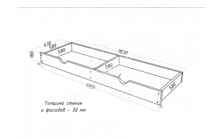 Кровать 2-х ярусная детская "Дача" из массива 90х200, ДСС