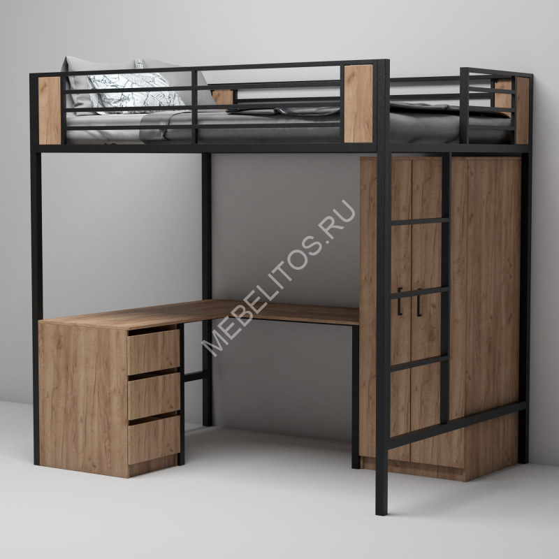 Кровать-чердак Галактика 58 (1400*2000) Кровать-чердак Галактика 58 (1400*2000)