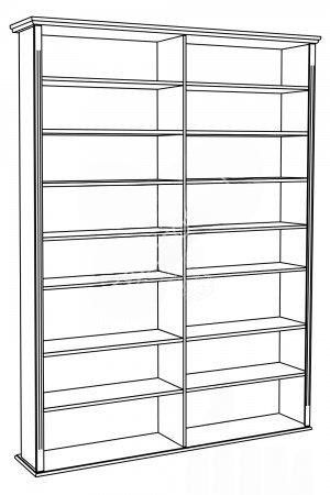 Шкаф "Витраж М", массив дерева 220х220х35, ДСС