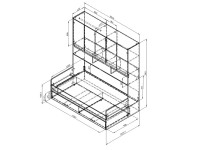 Кровать с антресолью Дельта Next - 21.05 Кровать с антресолью Дельта Next - 21.05