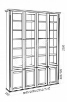 Шкаф "Витраж М", массив дерева 270х220х35, ДСС
