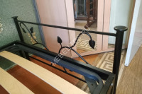 Утонченная кованая кровать с растительным орнаментом ОD-022 Утонченная кованая кровать с растительным орнаментом ОD-022