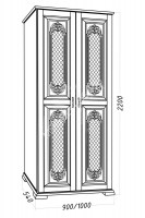 Шкаф Купец-М 2, массив дерева 90х220х54 ДСС Шкаф Купец-М 2, массив дерева 90х220х54 ДСС
