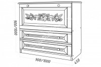 Комод Агата-М, массив дерева 100х100х45 ДСС Комод Агата-М, массив дерева 100х100х45 ДСС