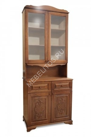 Буфет Классик-М с резьбой, массив дерева 90х220х50 ДСС